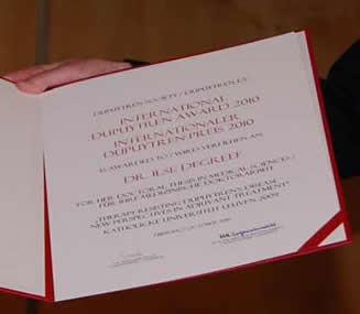 The 2010 International Dupuytren Award is going to Prof. Ilse Degreef